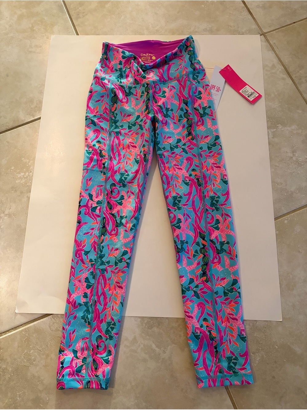 Women’s XXS Lilly Pulitzer Leggings - Pink & Teal